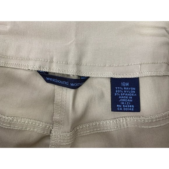 Westbound Women's Tan Ankle Pants - Picture 3 of 7